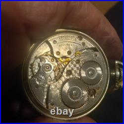 American Waltham Pocket Watch, Perfect Dial, hands, case. 17J, Adj. 12 Size NR