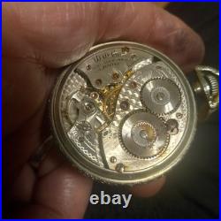 American Waltham Pocket Watch, Perfect Dial, hands, case. 17J, Adj. 12 Size NR