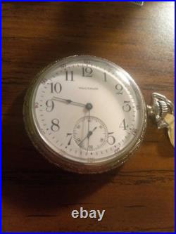 American Waltham Pocket Watch, Perfect Dial, hands, case. 17J, Adj. 12 Size NR