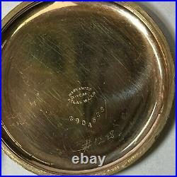 American Waltham Traveler Pocket Watch 7 Jewels Engraved Case 19913532