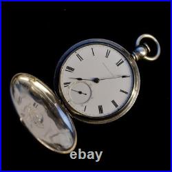 American Waltham Watch Co. Grade A. W. Co. 14s 7j Pocket Watch, Coin Silver Case