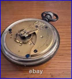 American Waltham pocket watch 1883 serial #4334043 FAHYS Coin silver case