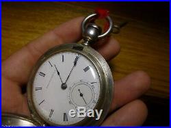 American Watch Co. P. S. Bartlett Mod. 1857 Sz 18 Pocket Watch in Coin Silver Case