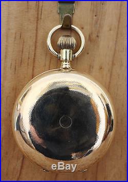 An Unusual Double Dialled Full Hunting Gold 14 Cased Calendar Pocket Watch