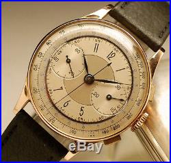Ancienne montre CHRONOGRAPHE en OR 18k 950 vintage watch 37mm SOLID GOLD CASE