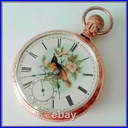 Ancienne montre de poche ELGIN années 18 7 bijoux G/boîtier rempli H. Muhrs Sons Crown B II