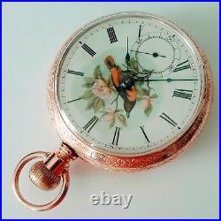 Ancienne montre de poche ELGIN années 18 7 bijoux G/boîtier rempli H. Muhrs Sons Crown B II