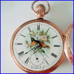 Ancienne montre de poche ELGIN années 18 7 bijoux G/boîtier rempli H. Muhrs Sons Crown B II