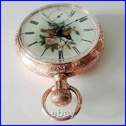 Ancienne montre de poche ELGIN années 18 7 bijoux G/boîtier rempli H. Muhrs Sons Crown B II