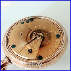 Ancienne montre de poche ELGIN années 18 7 bijoux G/boîtier rempli H. Muhrs Sons Crown B II