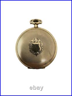 Antique 12S Keystone Hunter Pocket Watch Case 10k RGP Guilloche with Coin Center