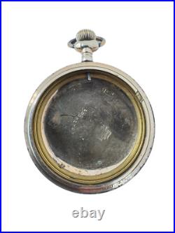 Antique 12S Keystone Hunter Pocket Watch Case 10k RGP Guilloche with Coin Center