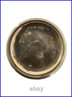 Antique 12S Keystone Hunter Pocket Watch Case 10k RGP Guilloche with Coin Center