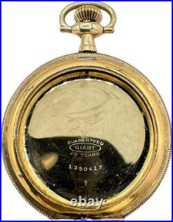 Antique 12S Waltham S. A. G. 1926 Engraving Hunter Pocket Watch Case 14k GF USA