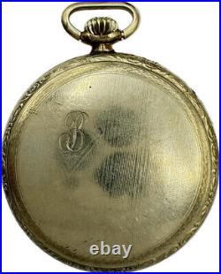 Antique 12 Size B&B Regal Pocket Watch Case 14k White Gold FilledPinstripe USA