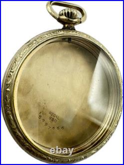 Antique 12 Size B&B Regal Pocket Watch Case 14k White Gold FilledPinstripe USA