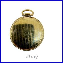 Antique 12 Size Illinois Open Face Pocket Watch Case 10k Rolled Gold Plated