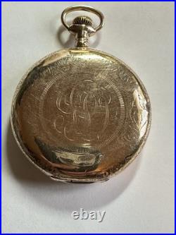 Antique 12 Size Illinois Private Label GF Pocket Watch Hunting Case WS-61