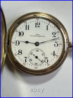 Antique 12 Size Illinois Private Label GF Pocket Watch Hunting Case WS-61