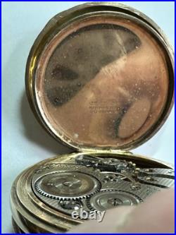 Antique 12 Size Illinois Private Label GF Pocket Watch Hunting Case WS-61