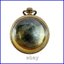Antique 12 Size Illinois Tivoli Open Face Pocket Watch Case 14k Gold Filled