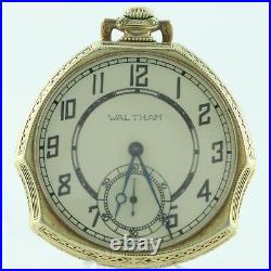 Antique 12 Size Waltham 15 Jewel Mechanical Pocket Watch Grade 220 w Rare Case