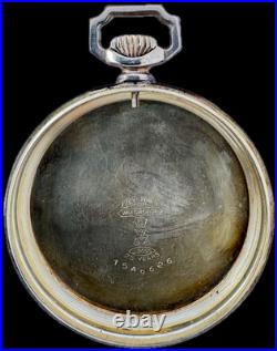 Antique 12s Keystone Boss Scale Open Face Pocket Watch Case Green Gold Filled