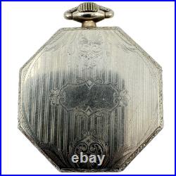Antique 12s Nawco Challenge Open Face Pocket Watch Case Octagonal Pinstriped