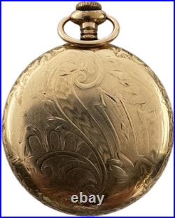 Antique 12s Philadelphia Crown Open Face Pocket Watch Case 25 Year GF Guilloche