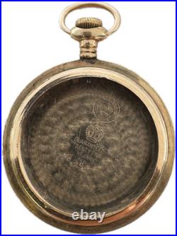 Antique 12s Philadelphia Crown Open Face Pocket Watch Case 25 Year GF Guilloche