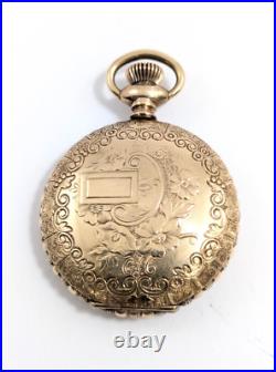 Antique 14K Gold ELGIN Ladies Hunter Case Pocket Watch Size 0