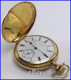 Antique 14K Hunting Case Elgin Pocket Watch NO RESERVE 16s 17j Grade 243 c. 1905