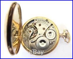 Antique 14K Solid Gold WALTHAM Pocket Watch, 16S, 15J, Hunter Case, Run, 84 Grams