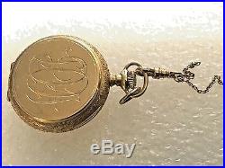 Antique 14K Solid Yellow Gold Keystone Pocket Watch Full Hunter Case-Case Only