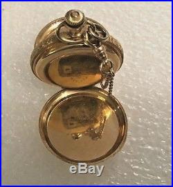 Antique 14K Solid Yellow Gold Keystone Pocket Watch Full Hunter Case-Case Only