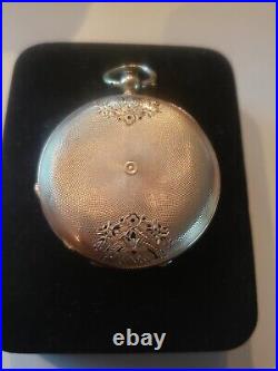 Antique 14 Kt Gold Pocket Watch Hunter Case Kw 41mm Case