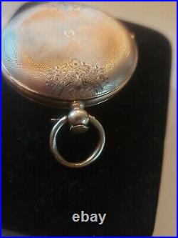 Antique 14 Kt Gold Pocket Watch Hunter Case Kw 41mm Case