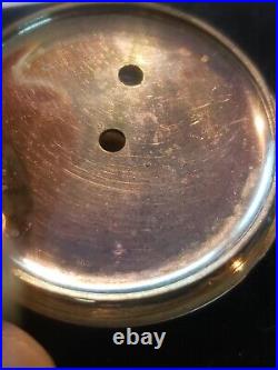 Antique 14 Kt Gold Pocket Watch Hunter Case Kw 41mm Case