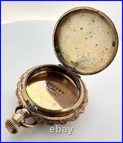 Antique 14k Gold Filled Scalloped 0s Pocket Watch Case 22.4 Grams Star Motif