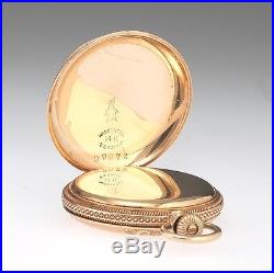 Antique 14k Gold Waltham Hunters Case Pocket Watch Works 34 Grams