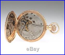 Antique 14k Gold Waltham Hunters Case Pocket Watch Works 34 Grams