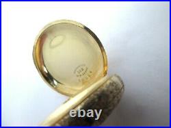 Antique 14k Solid Gold Hunter Case 6s Pocket Watch Serviced 62 grams 40mm
