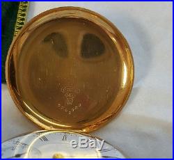 Antique 14k yellow gold 1908 Waltham fancy hunters case pocket watch 16481165