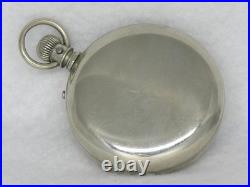 Antique 14s Waltham Open Face Bond St. Pocket Watch In Silveroid Case, Running