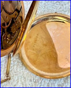 Antique 15 Jewels Illinois Pocket Watch with Chain& Knife Fob Gold F Case