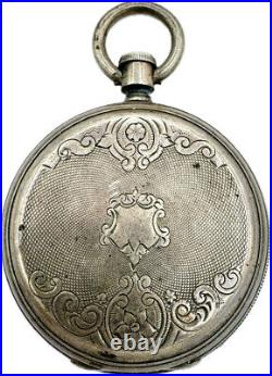 Antique 16S Locle Albert Duval Hunter Pocket Watch Case for KeyWind Coin Silver