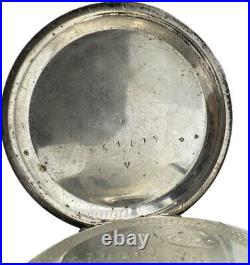 Antique 16S Locle Albert Duval Hunter Pocket Watch Case for KeyWind Coin Silver