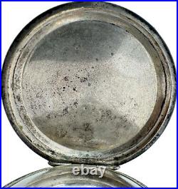 Antique 16S Locle Albert Duval Hunter Pocket Watch Case for KeyWind Coin Silver