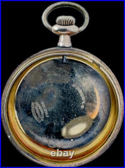 Antique 16 Size Conquerer Fancy Guilloche Pocket Watch Case Gold FIlled