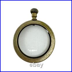 Antique 16 Size Illinois Salesman Open Face Pocket Watch Case Nickel for Parts